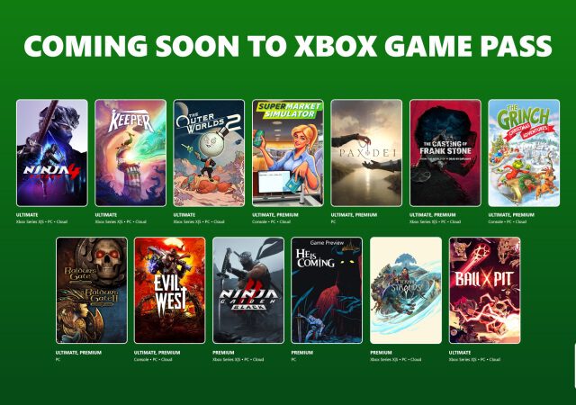 Xbox Game Pass games oktober Ninja Gaiden 4 The Outer Worlds 2