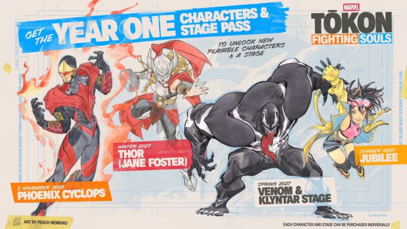 Marvel Tōkon Fighting Souls Year 1 Thor, Venom, Jubilee