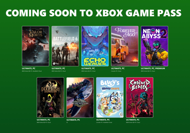 Xbox Game Pass oktober 1